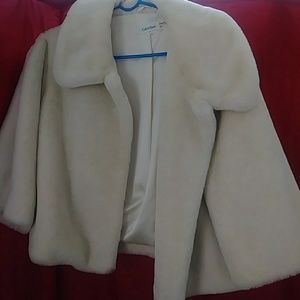 Plush Calvin Klein formal capelet